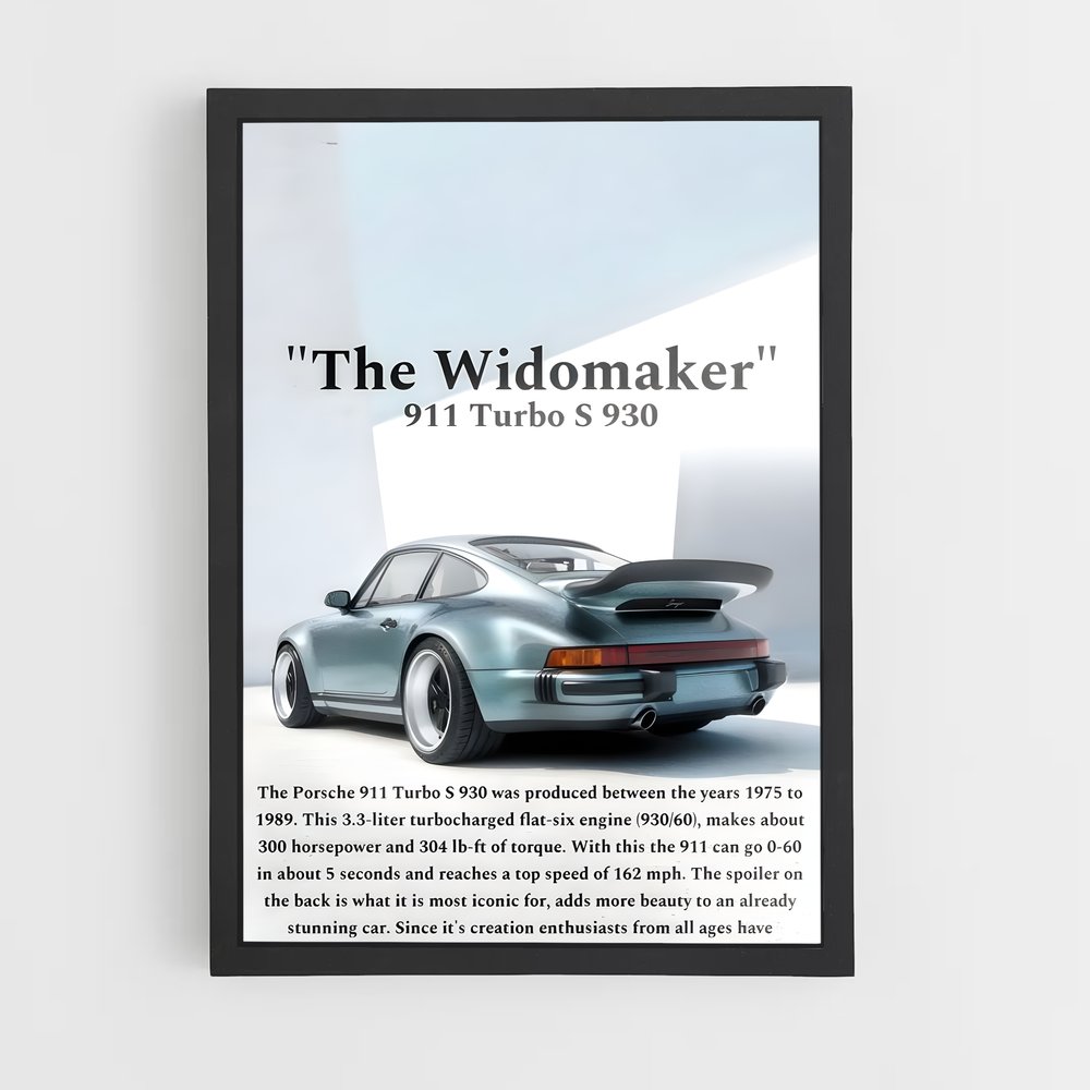 Poster VW0R Turbo – affiche Porsche (vue 2)